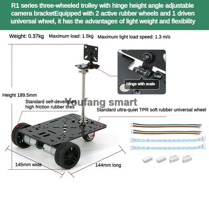 3WD 4WD Car Chassis with Camera Bracket Caster Wheel Encoder Motor Robot Car For Arduino Raspberry Pi Programmable Robot DIY Kit