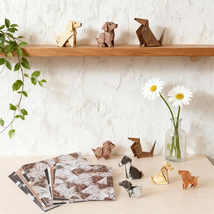 50pcs/Set 3D Cute Origami Cats and Dogs, Creative DIY Origami Kit, Fun Activities for Adults and Children, Desktop Decoration, Pet Lover's Gift, Christmas Gift, Home Decor