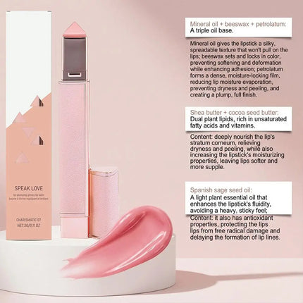 Plumping Lip Gloss Strawberry Pink Long Lasting Lip Tint Hydrating Lip Treatment Hyaluronic Acid Moisturizing Lip Balm