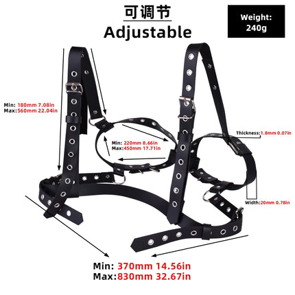 QKKQ Sexy Corset Erotic BDSM Bra With Nipple Clamp Adjustable Chest Bondage Bodice Breast Binder For Women Men Private Games