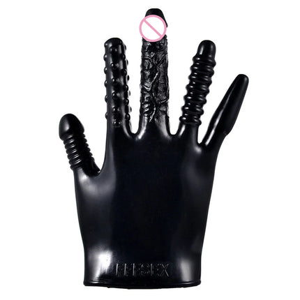 Vibrating Finger Gloves G-spot Clitoris Stimulator Real Penis Dildo Vibrator Glove Sex Toys for Woman Sex Games Intimate Toys