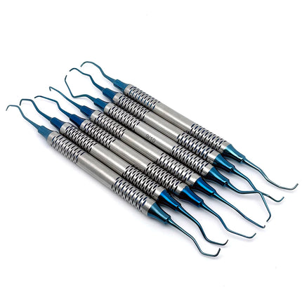 7Pcs Dental Scaler Periodontal Gracey Curettes Set for Subgingival Calculus Removal and Bone Contouring Hand Instruments