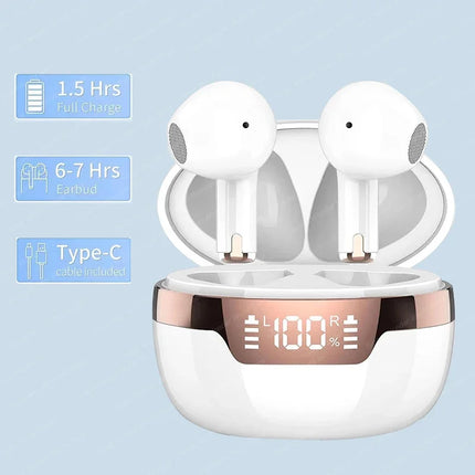 J97 TWS Bluetooth Earphone True Wireless Earbuds In-Ear Headphones Touch Control Waterproof Sports Headest With Mic For Phone