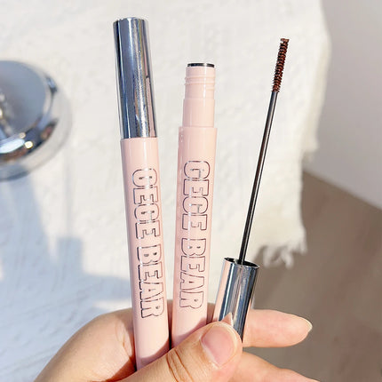 Ultra-Fine Small Brush Mascara Lengthen Eyelashes Curling Thick Waterproof Natural Black Brown Lashes Extension Korean Cosmetics