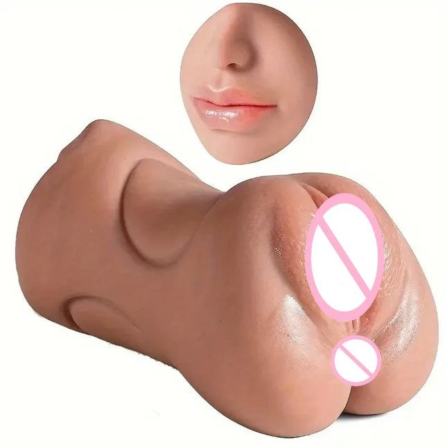 1pc Male Sex Toy Masturbator 3-in-1 Pocket Vagina 3D Realistic Simulation Texture Male Masturbator Adult Product for Men Sex Toy