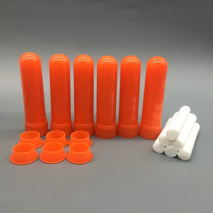 100sets Empty Nasal Inhaler Tubes White Inhaler Stick for Essential Oil Aromatherapy Blank Nasal Inhalers for Essential Oils