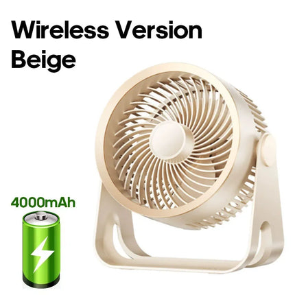 4000mah Electric Fan Rechargeable table Circulator Wireless Portable Quiet Ventilator Desktop Wall Ceiling Fan Air Cooler