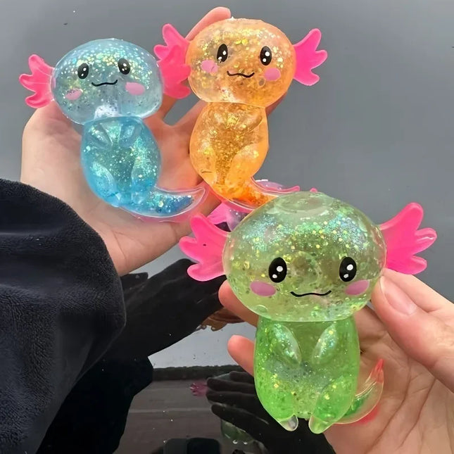 Colorful Salamander Maltose Fidget Toys Squishy Malt Sugar Stretchy Axolotl Fun Squeeze Birthday Supplies Anti-Anxiety Gift