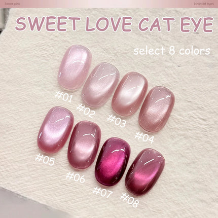 1-8pcs TC Sweet Love Cat Eye Gel Nail Polish 2025 New Temperament Whitening Dragon Fruit Pink Glass Beads Nail Art Pink Nails