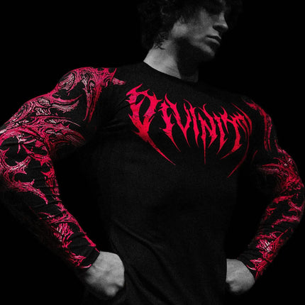 2026 New Dragon Awakening Pattern Gym Long Sleeve Top for Spring and Summer Running Swimming Weightlifting Fitness Clothes