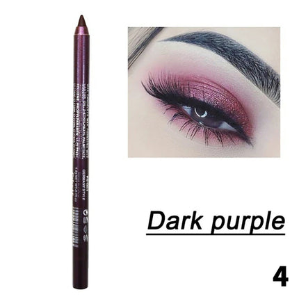 1Pc 14 Colors Eyeshadow Pen Multifunctional Highlighter Pearl Glitter Eyeliner Gel Eye Makeup Pen Monochrome Highlighter