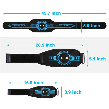 Smart EMS Ab Stimulation Belt - Rechargeable Muscle Toner for Home Gym Fitness & Body Contouring