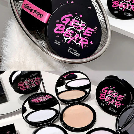 Gege Bear Setting Powder - 20g, Extra Large Size, Oil Control, Transparent, Ideal for Daily Use
