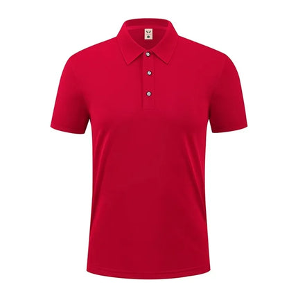 2026 Summer Men's Red Short-Sleeved Polo Shirts, Fashion Casual Pullover, 21 Colors Available T-Shirt