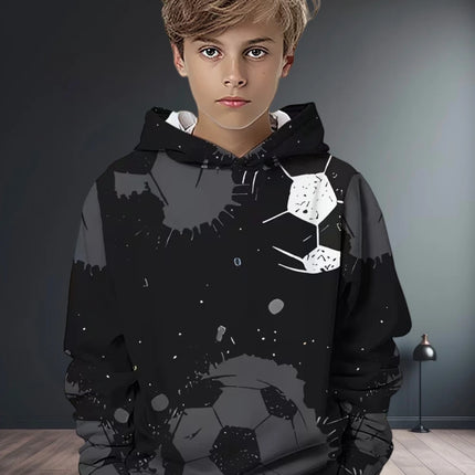 Kids Clothes Boys Hoodies Long Sleeve 3D Football Print Children Spring Fall Clothes Casual Outdoor Active Boys Clothing Tops