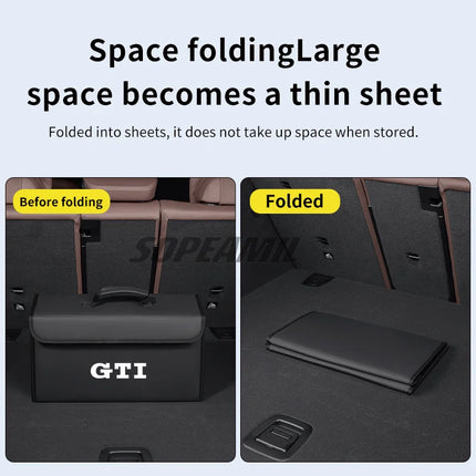 Volkswagen GTI Golf Arteon Tiguan Touareg Passat Polo Scirocco Jeeta CC Polo Car Trunk Storage Box Foldable Stowing Tidying Bag
