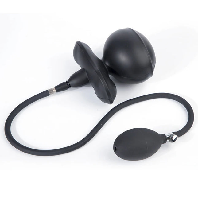 BDSM Inflatable Gag with Removable Pump, Silicone Tongue Depressor Mouth Gag Ball Slave, Bondage, Sex Toys for Couples, Adult Games