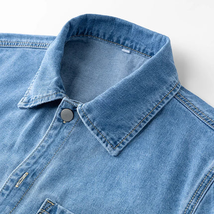 Men's Spring New Loose Fit Flat Foot Casual Shirt Multi-Pocket Design Japanese Workwear Top Comfortable Loose Style