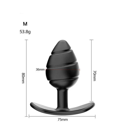 Silicone Anal Plug Soft Butt Plug with Metal Ball Rolling Massage for Women Male Erotic Massager Dildo Vibrator Anal Toys Adult