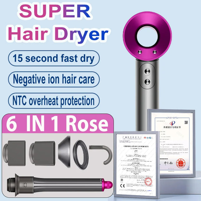 110V Professional Dryer for Curly or Straight Styles Negative Ion Hair-care Hair dryer High Speed household Blow Dryer Gift Idea
