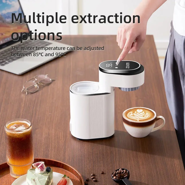 110V/220V Portable Italian Coffee Machine - Cold and Hot Dual-Extraction Espresso Machine - Compact Mini Travel Coffee Machine