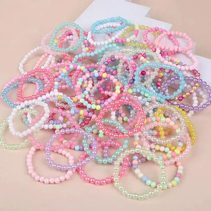 10/20/30Pcs Colorful Beads Bracelet Kids Girls Birthday Party Favors Goodie Pinata Filler Baby Shower Wedding Guest Treat Gifts