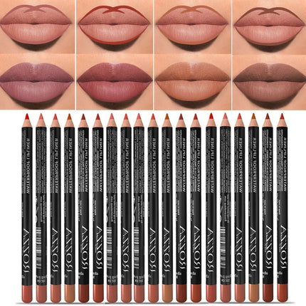 14 Colors Matte Lipstick Pencil Long-lasting Waterproof Lip Pencils High Pigmented Lips Liner Lip Beauty Make Up Tools Nude Pink