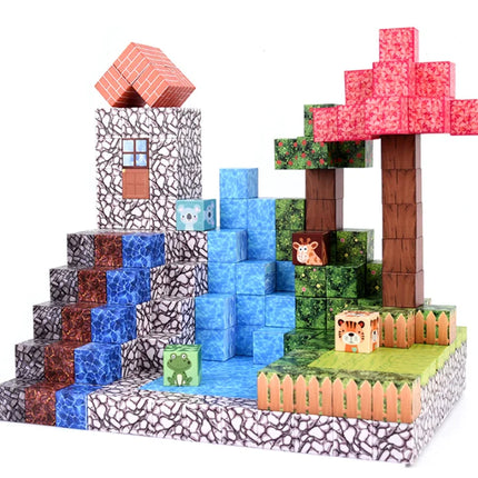 16cm Big Storage Box Magnetic Building Blocks Mine Magnet World Set Puzzle Toys For Kids Montessori Sensory Cubes Birthday Gifts