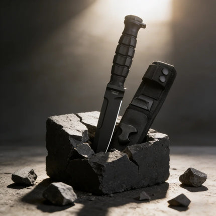 MK2.1 - Practical Travel Knife, made of N690 steel, equipped with a protective K sheath, an outdoor camping emergency tool