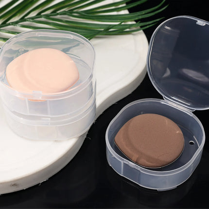 1/10pcs Transparent Square Plastic Boxes Makeup Powder Puff Air Cushion Storage Case Jewelry Diamond Packaging Organize Holder