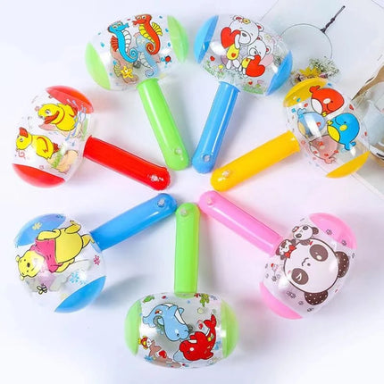 5pcs Inflatable Hammer with Bell Cute Cartoon Blowing Party Supplies Inflatable Toys Swimming Pool Baby Toys Children's Toys