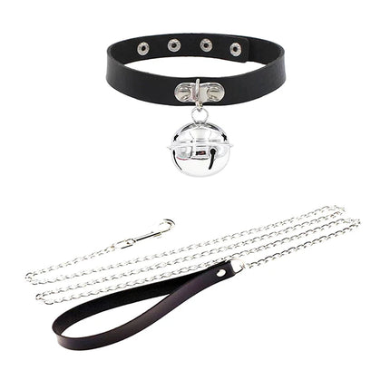 Sexy Leather Heart Necklace Collar Set with Leash for Women BDSM Cosplay Bondage Accessories Couple Role Play Game Props