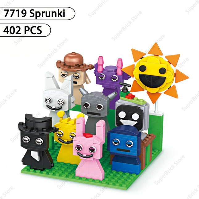 Hot Sprunki Building Blocks Toys Sets Classic Game Cartoon Doll 18 Figures Model Bricks Children's toys Holiday Birthday Gifts