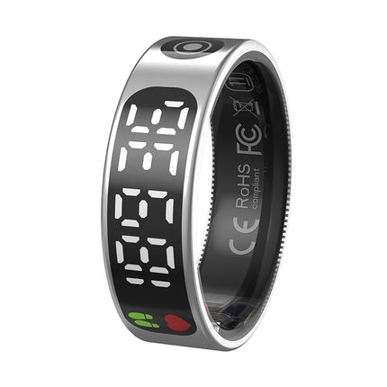 New Smart Ring with Screen 5ATM Waterproof Diving Swim Heart Rate Blood Oxygen Sleep Monitor Multi Sport Mode Gesture Control