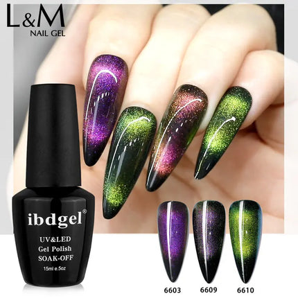 Ibdge15ml Nail Gel Polish 9D CAT EYE GEL SERIES Varnis Semi Permanent UV Gel Nail Art Gel