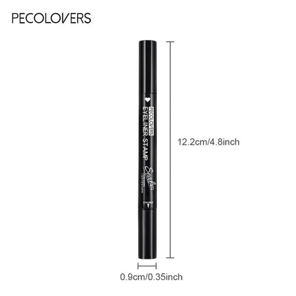 1PC 2-in-1 Waterproof Eyeliner - Quick Drying, Smooth, Anti-smudge, Beginner-friendly, Suitable for Halloween Christmas Makeup