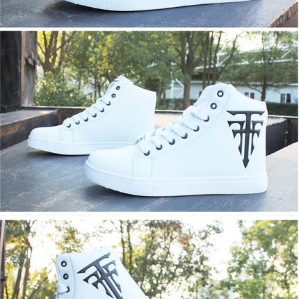 White Sneakers Man Vulcanized Sneakers Male Comfortable High Top Shoes Men Autumn Spring 2022 Fashion Mens Shoes Vulcanize Shoes