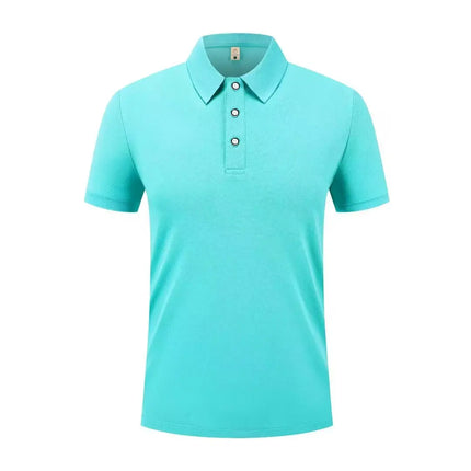 Summer Casual Sports Quick-drying Lapel Short-sleeved POLO Shirt 23 Solid Color Shirt Cycling Suit Fitness Suit For Men S-4XL