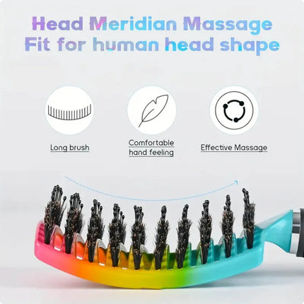 1pcs Hair Scalp Massage Comb Bristle Nylon Hairbrush Wet Curly Detangle Anti-Static Hair Brush for Salon Hairdressing Styling To
