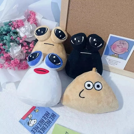 4 styles Hot Game My Pet Alien Pou Plush Toy Keychain Furdiburb Emotion Alien Plushie Stuffed Animal Pou Doll