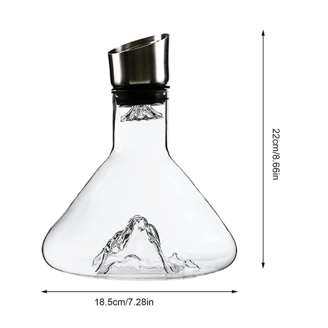1500ML Iceberg Whisky Wine Decanter Handmade Lead-free Crystal Wine Pourer Carafe Thickened Wine Dispenser Pot Bar Accessories