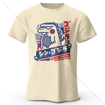 Harajuku Kawaii Animal Printed 100% Cotton T-Shirt, Lightweight Round Neck Short Sleeve Tee, Unisex Casual Wear