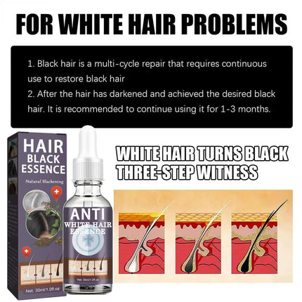 White hair killer, remove gray hair and restore natural hair color in 7 days