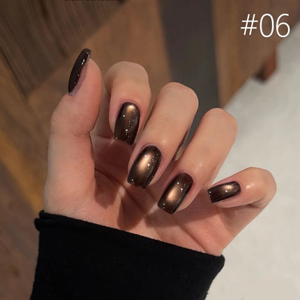 MIANEL 10ML 2026 New Black Gem Cat Eye Gel Polish Whitening Dark-Style Edgy Nail Polish with Glass Beads Nail Art