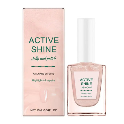 10ml Jelly gel polish Ultra-Shiny 2 in 1 Nude Gel Polish Jelly Amber Gel Nail Polish for Girls Women Quick Dry Nail Strengthener