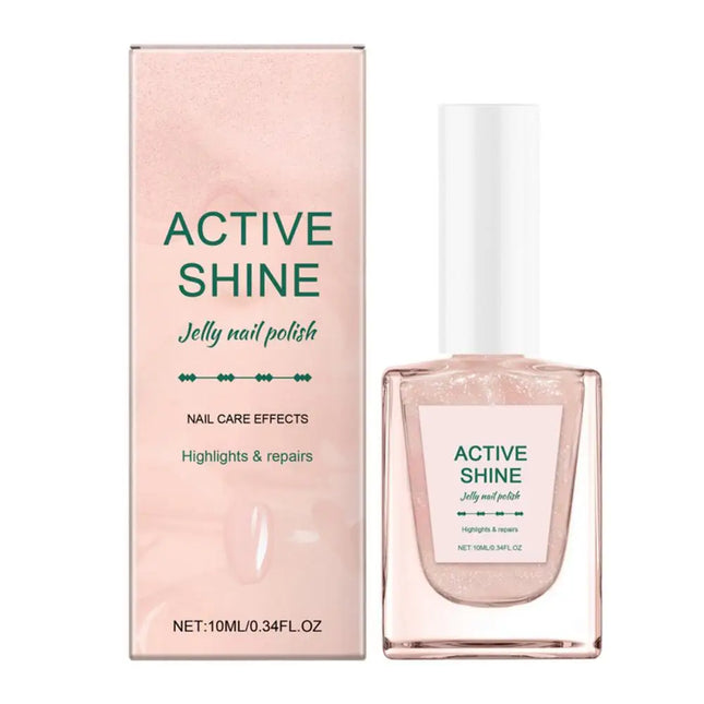 10ml Jelly gel polish Ultra-Shiny 2 in 1 Nude Gel Polish Jelly Amber Gel Nail Polish for Girls Women Quick Dry Nail Strengthener