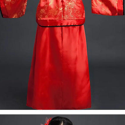 Autumn Two-piece Set Kids Hanfu Cosplay Tang Girl Suit Dance Costume Baby Outfits Ancient Girls Clothing Hanfu Children Suits