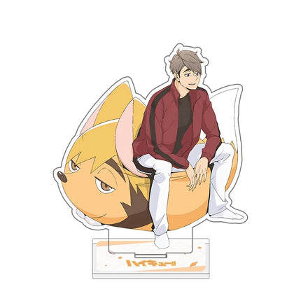 Anime Haikyuu!! 15CM Acrylic Stand Animal Mascot Bokuto Kuroo Kenma Desk Decor Otaku Fans Collectible Gift