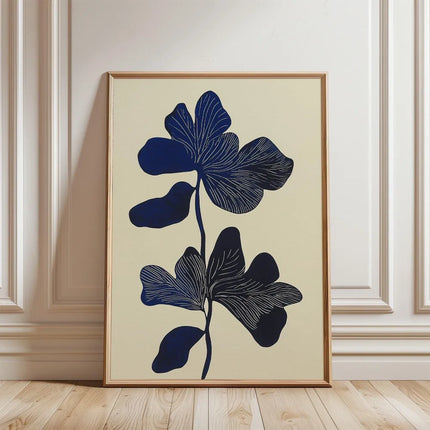 1pc Retro Beige Floral Line Printing,Simple Canvas Painting,Frameless Modern Plant Wall Decor for Living Room,Housewarming Gifts