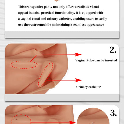 Silicone Realistic Fake Vagina Pants Cosplay Underwear Crossdressing Drag queen women Panties Crossdresser Transgender Gay